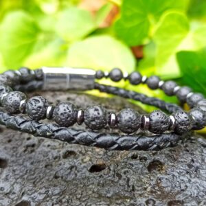 Pulseira Dupla Basalto